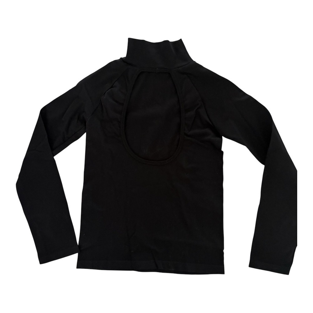 NWOT Intimately Free People Open Back Layering Turtleneck in Black. Size M/L - Picture 3 of 5
